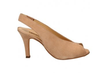 Petra Peeptoe Suede Heel