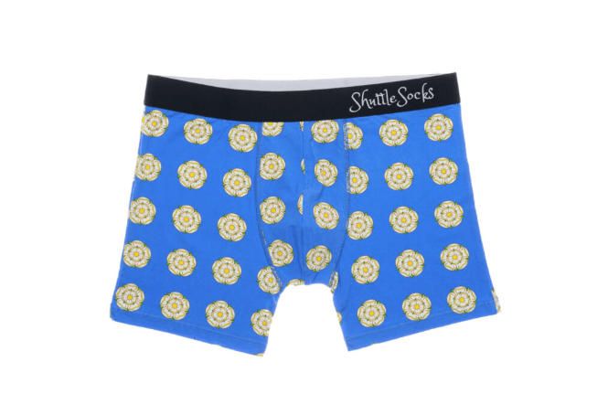 Shuttle Socks Blue Yorkshire Rose Boxers 
