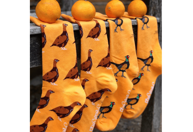 Shuttle Socks Orange Pheasant Socks 