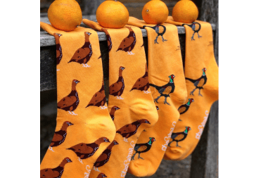 Orange Pheasant Socks 
